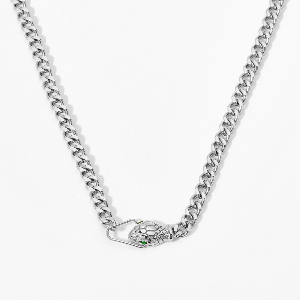 Fashion Geometric Stainless Steel Plating Necklace_colorza_5