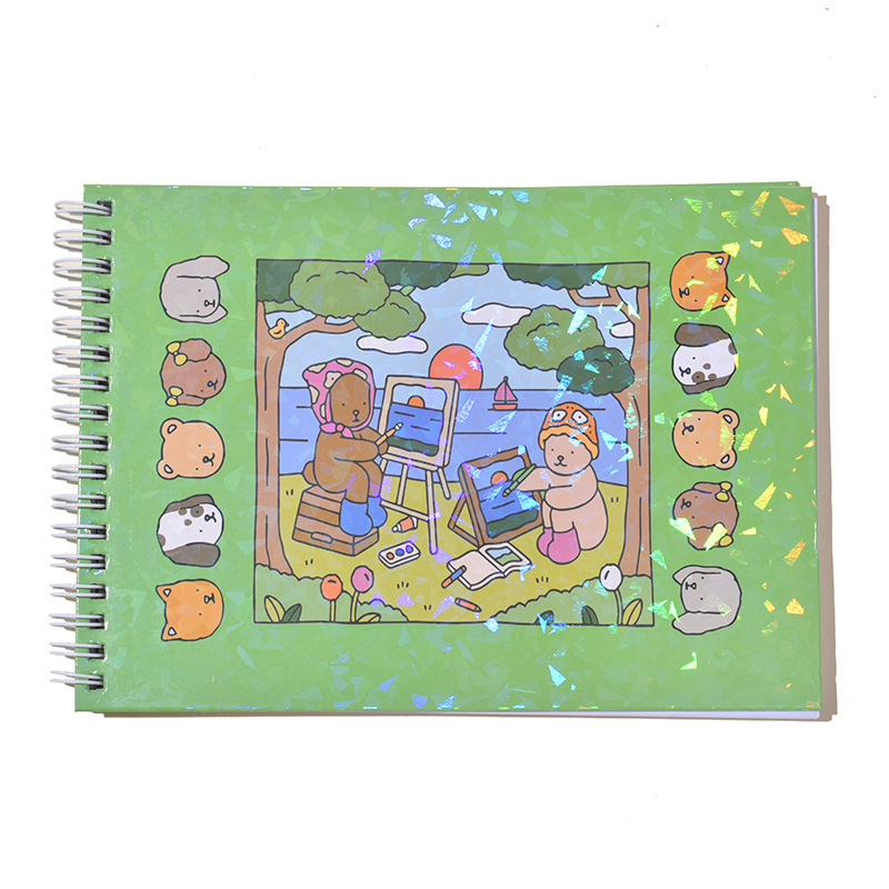 スポットクロスボーダー A5 ハードサイドコイルぬりえ BOBBIE GOODS 子供用絵画落書きマーカーぬりえ|undefined