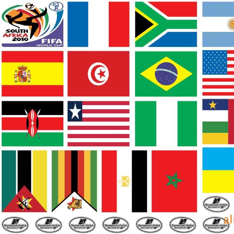 国旗烫画 世界杯烫画 足球队烫画 标致烫画