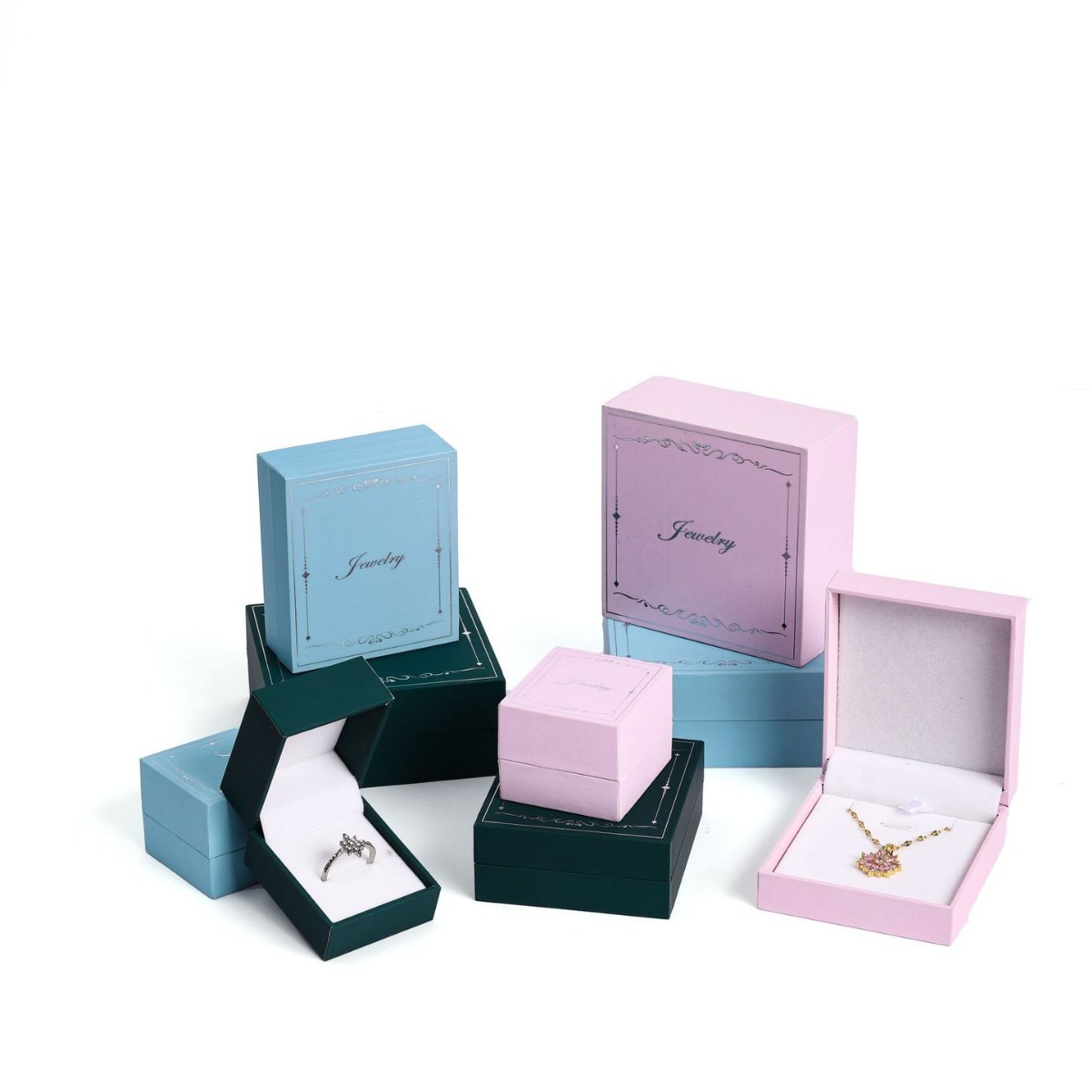 Caja de embalaje de papel especial de moda de ángulo recto caja de almacenamiento de joyería multipropósito caja de regalo de cubierta de moda