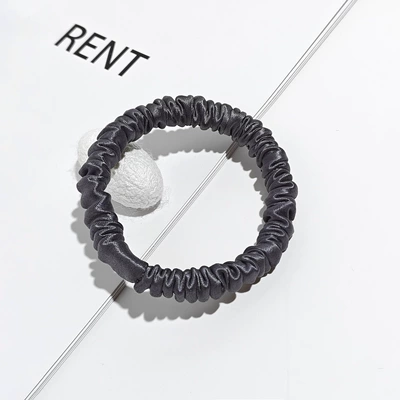 Accessory for Women 100% Mulberry – Saç üçün rezinlər - 30mm-1cm-hair-tie-soft-gray