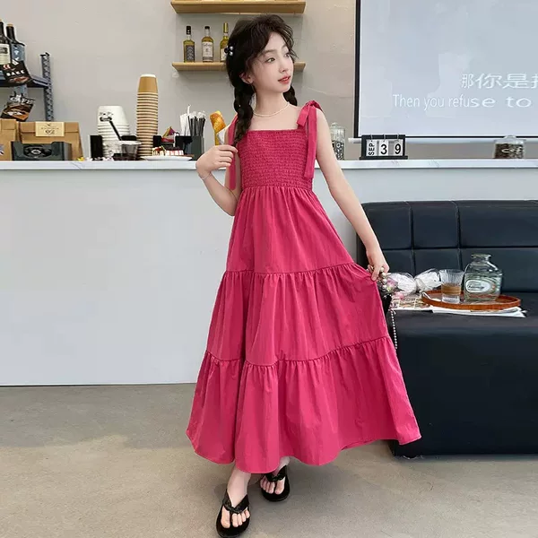 Girls' Beach Slip Skirt Summer Fashion New Children's Princess Skirt Little Girl Baby Stylish Vest dress