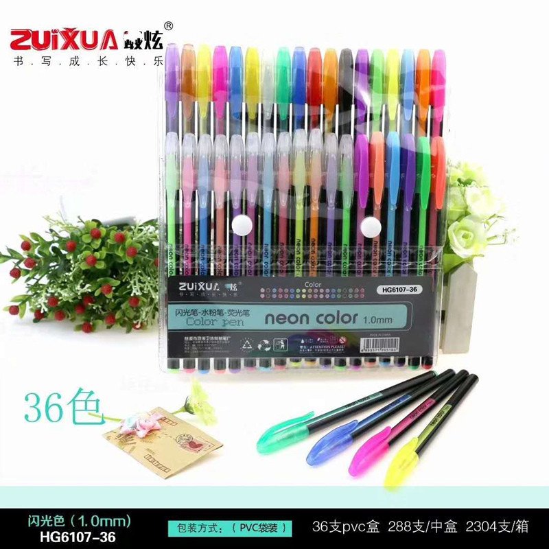 flashing multicoloured fluorescence creative crayons for students
