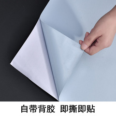 Cross border PVC self-adhesive wallpaper macaron solid color bedroom waterproof sticker dormitory TV background wall wallpaper