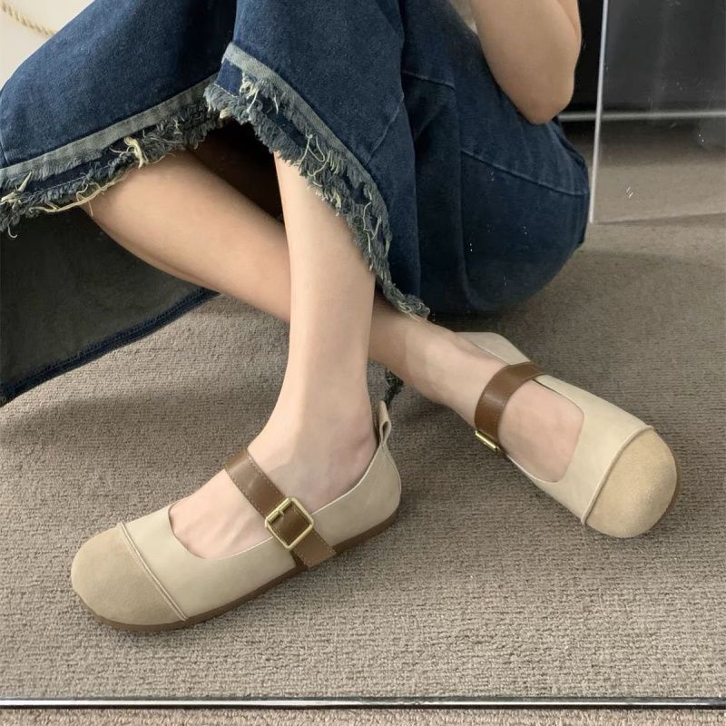(2개) BIRKENSTOCKS 신발 여성 가죽 새 가을 플랫 메리 제인 여성 신발 콩 신발 밀크 신발 올매치 트렌디