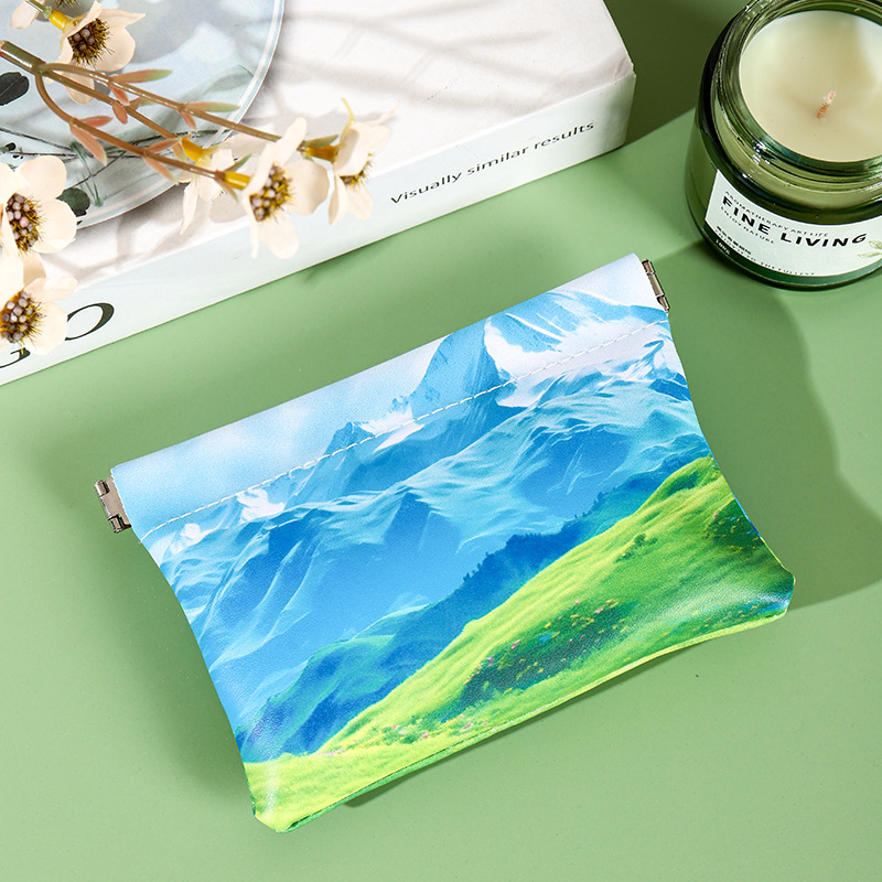 Pintura al por mayor creativa de estilo auriculares con cable bolsa de monedas bolsa de almacenamiento bolsa de bala bolsa de gafas portátil bolsa de almacenamiento