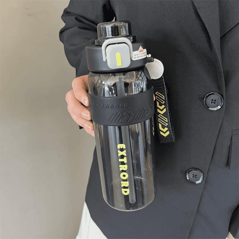 Botella de Agua Deportiva con Pajita de Plástico Portátil y Gran Capacidad para Exteriores image 7