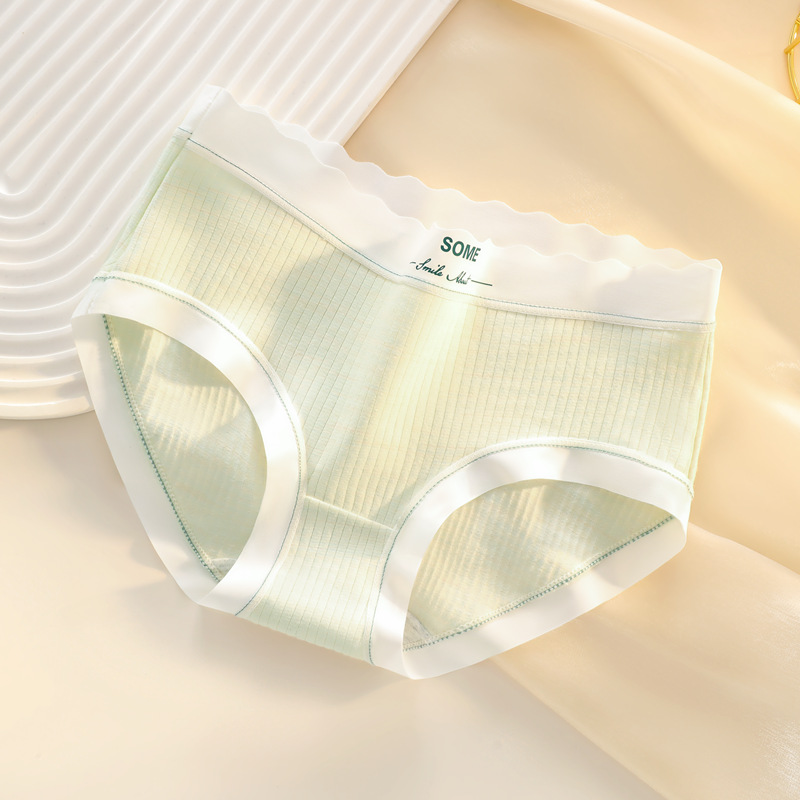 Bragas mujer antibacteriano transpirable entrepierna cintura media dulce niña gran tamaño pantalones cortos triangulares cabeza cómoda sin costuras ropa interior para mujer algodón