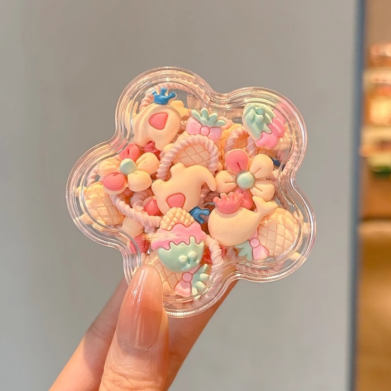 Cuerda para el cabello pequeña de color, cuerda para la cabeza, linda cuerda para el cabello de cola de caballo para niños, niña bebé, alta elasticidad, sin dañar el cabello, tocado de banda de goma