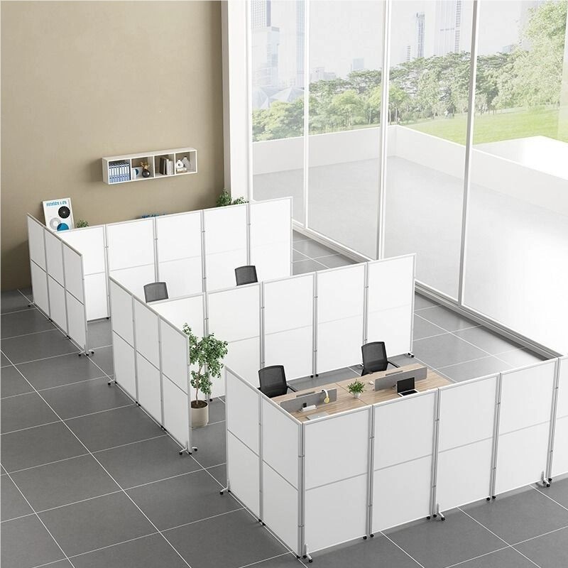 Foldable movable partition wall for hot pot restaurants, partition wall with wheels, temporary clinic office screen Foldable movable partition wall for hot pot restaurants, partition wall with wheels, temporary clinic office screen