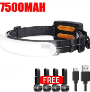 Linterna frontal LED transfronteriza, luz difusa, luz potente, luz recargable para casco de seguridad, trabajo de mantenimiento en obras de construcción, iluminación suplementaria para exteriores.