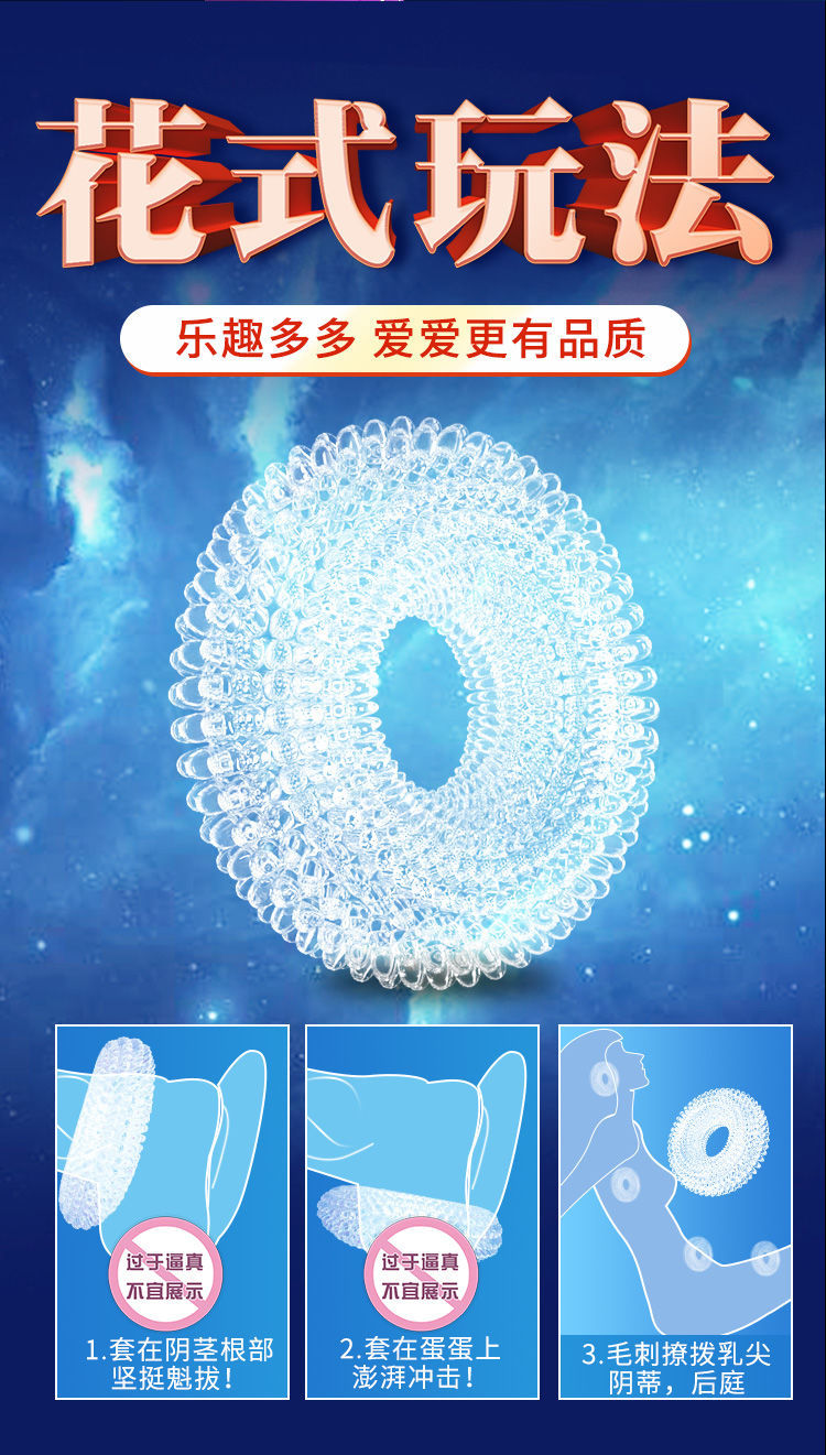 Men’s Reusable Glans Head Cover Ring, TPE Delay Sleeve for Couples — detail image 5