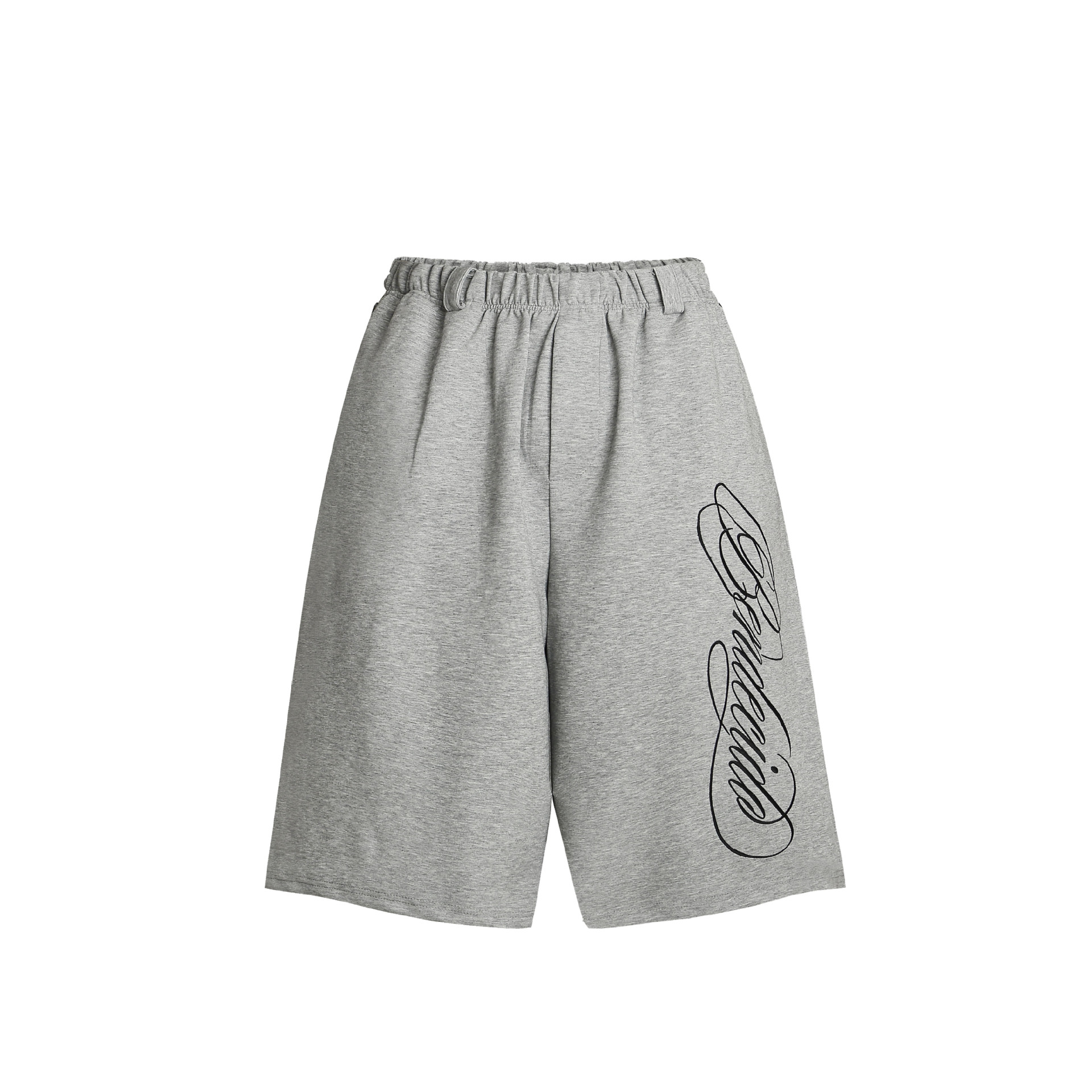 Unisex Vintage American Style Air-Knit Joggers - 360° Embroidered Lettering, Relaxed Fit Cropped Sweatpants For Men And Women_viptrois.com