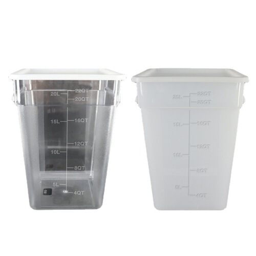 PP/PC square storage bucket food grade plastic kitchen storage household commercial rice bucket flour and grain bucket with lid