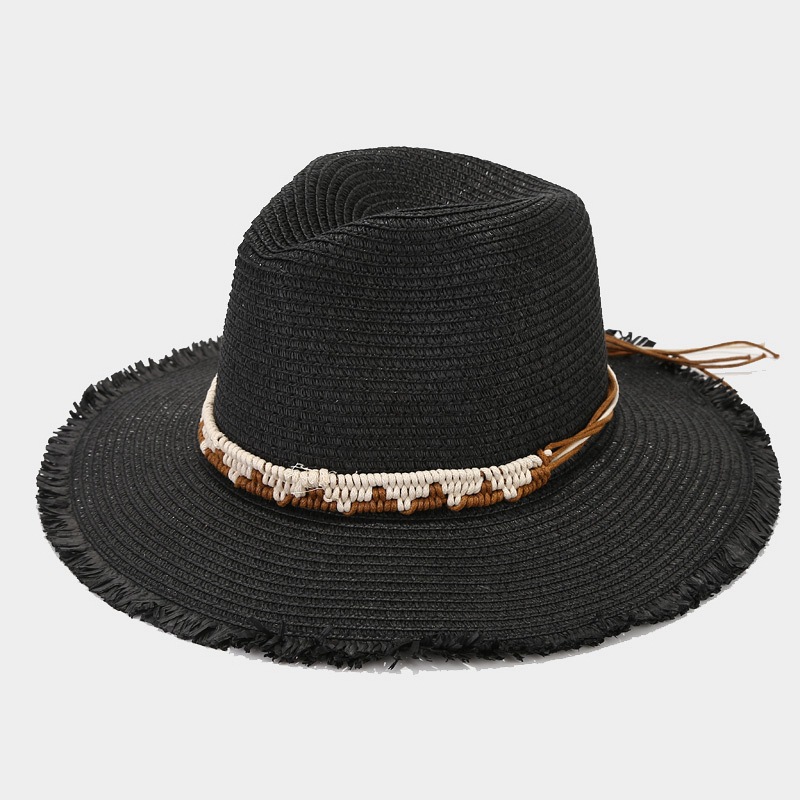 Women's Vacation Beach Solid Color Braid Wide Eaves Straw Hat display picture 1