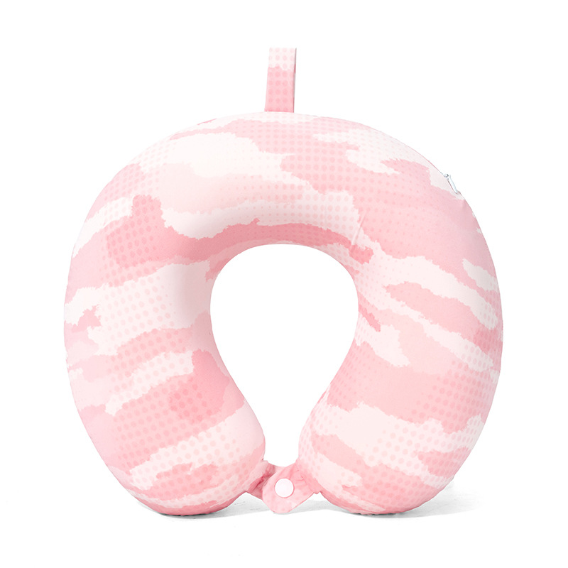 Verano helado sensación fría protección de cuello almohada en forma de U portátil almacenable memoria almohada de cuello de algodón almohada de avión almohada al por mayor existencias