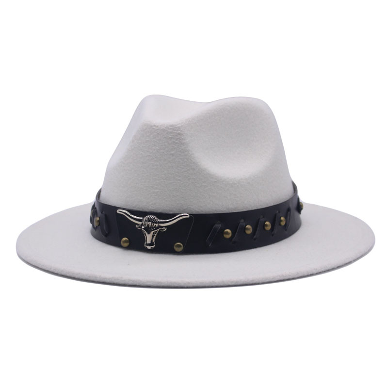Cappello da cowboy spagnolo unisex Cappello a cilindro jazz erboso con tesa piatta e tesa larga per uomo e donna_voghion.com