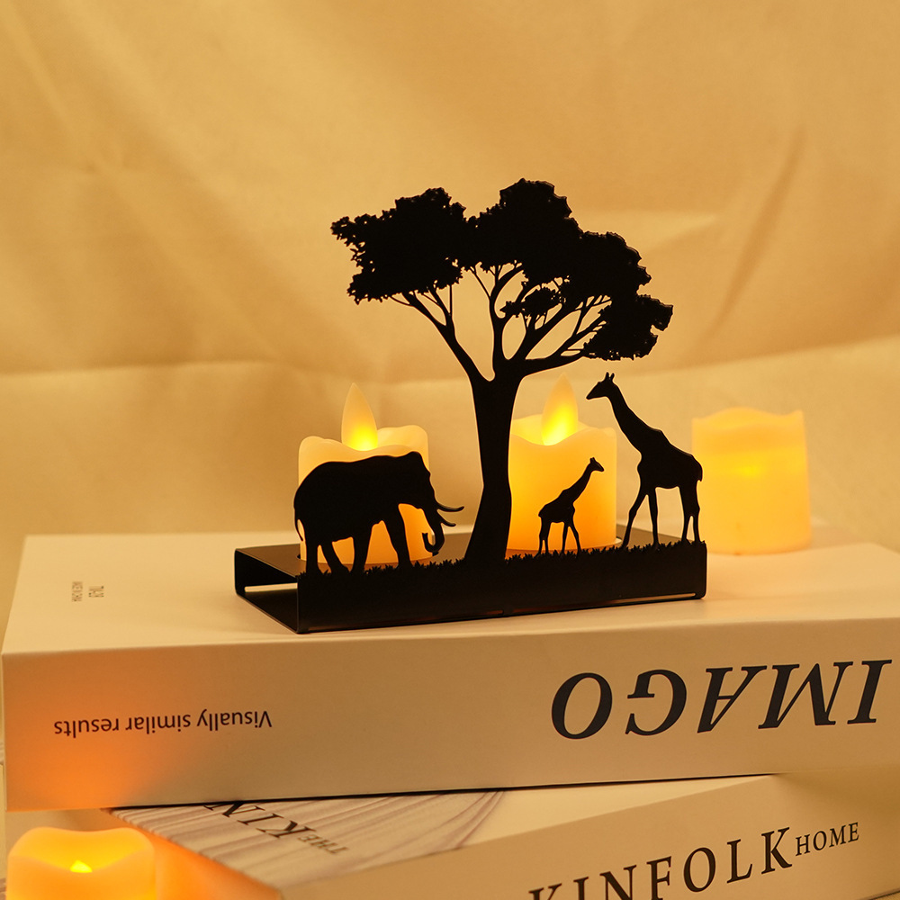 Nuevo creativo metal elefante vela titular Día de San Valentín Día DE LA Madre regalo artesanía Decoración Accesorios decoración del hogar