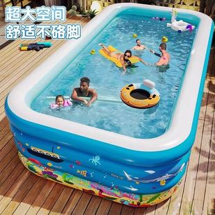 Inflatable Swimming Pool Household Children's Adult Paddling Pool Large Outdoor Rural Courtyard Folding Baby Bath Bucket