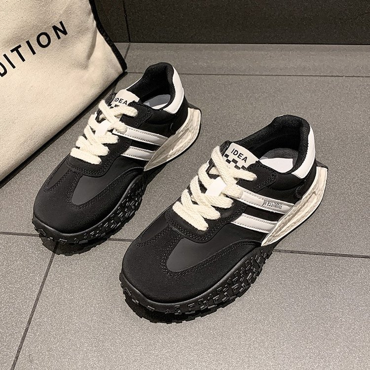 Despacho coreano suave retro Gump zapatos de otoño zapatos de waffle zapatos deportivos de estudiantes de moda zapatos de mujer