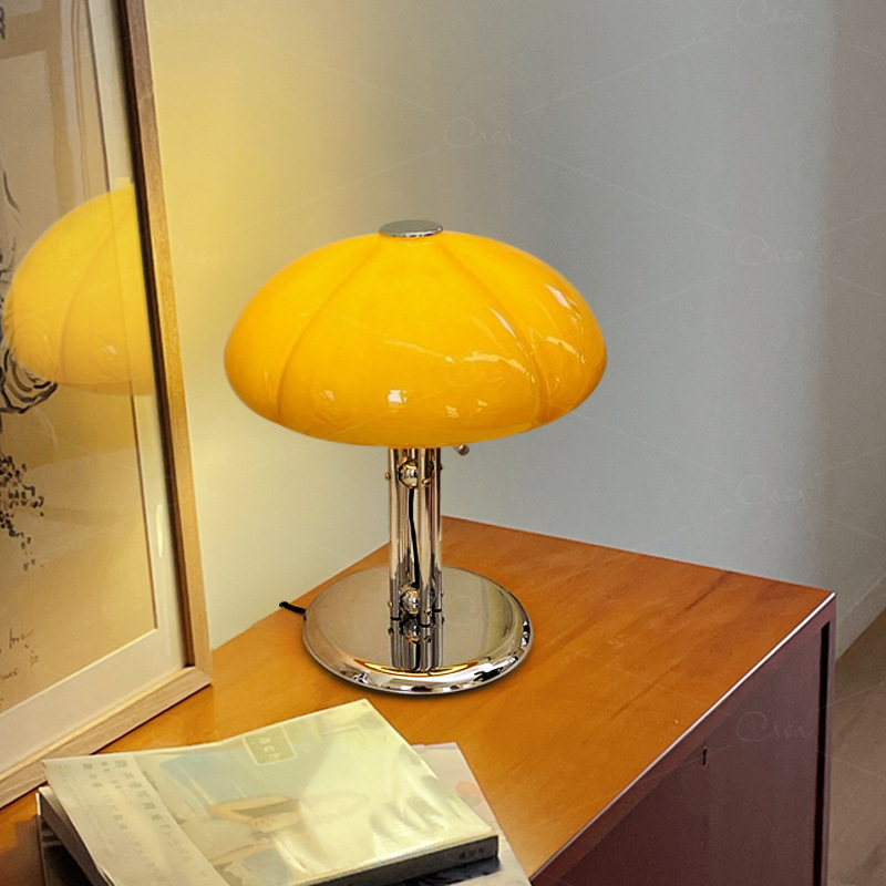 Vintage Bedside Table Lamp Designer-Designed Mid-Century Bedroom Mushroom Haus Bauhaus Three-Color Dimmable Lighting