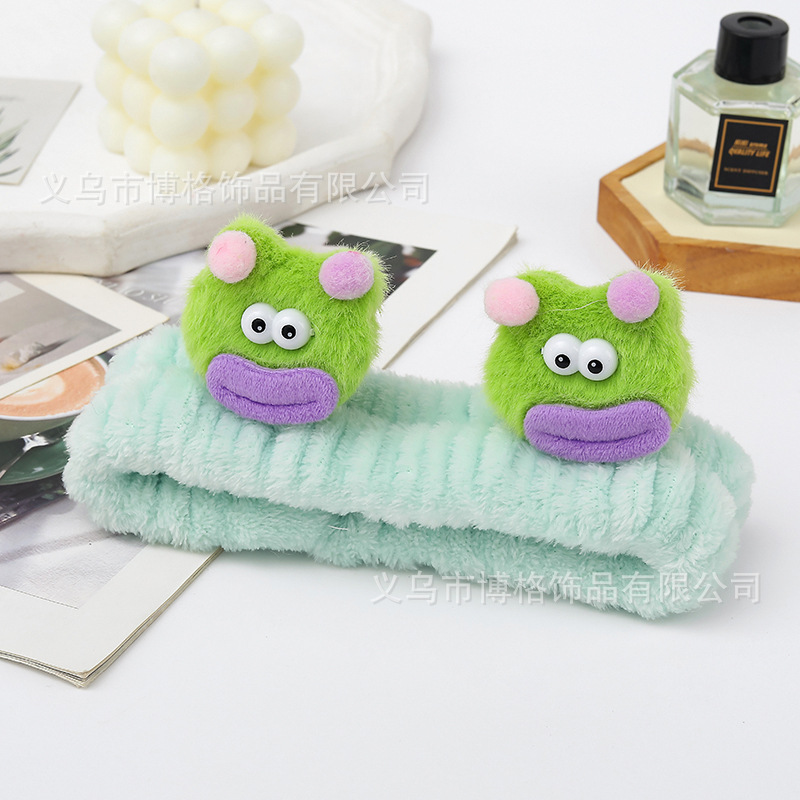 Corea del sur de dibujos animados Tridimensional Linda muñeca de peluche lavado de cara banda de pelo oso estrella diadema maquillaje femenino accesorios para el cabello