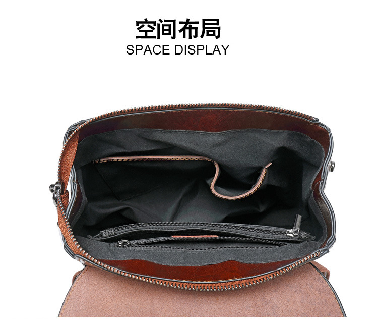 Agent Partnership 2026 New Ladies Backpack Genuine Leather Multi-functional Backpack Guangzhou Wholesale