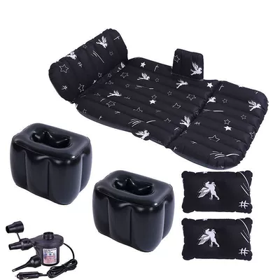 sleeping in the car, foldable travel bed for | Vehicle-mounted inflatable bed - default-item-37-inch-oxford-black-inflatable-mattress-pillow-car-pump