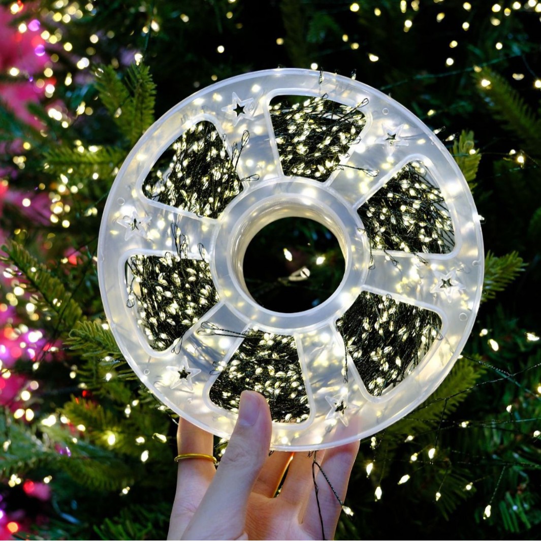 Control remoto transfronterizo árbol de Navidad lámpara de alambre de cobre lámpara petardos estrella de caña colgando árbol interior y exterior lámpara de Navidad