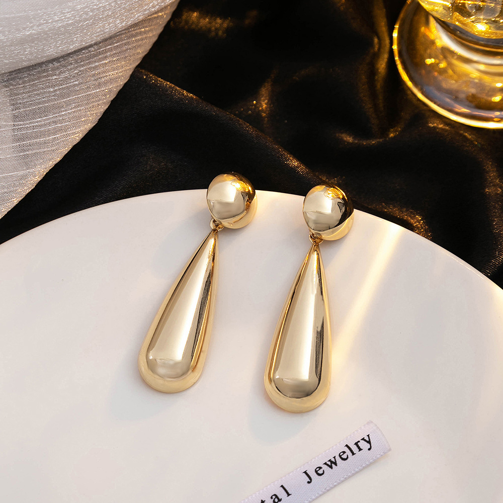 16g Weight Drop Earrings Classification 1 Pair Quantity Daily Occasion Iron Material Geometric Pattern Women's Gender Plating Design Simple Style Style 1 Pair Simple Style Geometric Plating Iron Drop Earrings 15