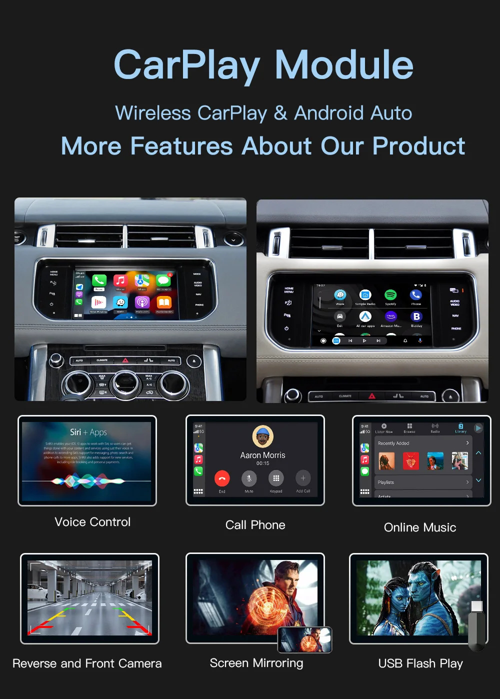 Suitable for Land Rover and Jaguar Bosch System Wireless Carplay and Android Auto Bosch Decoder