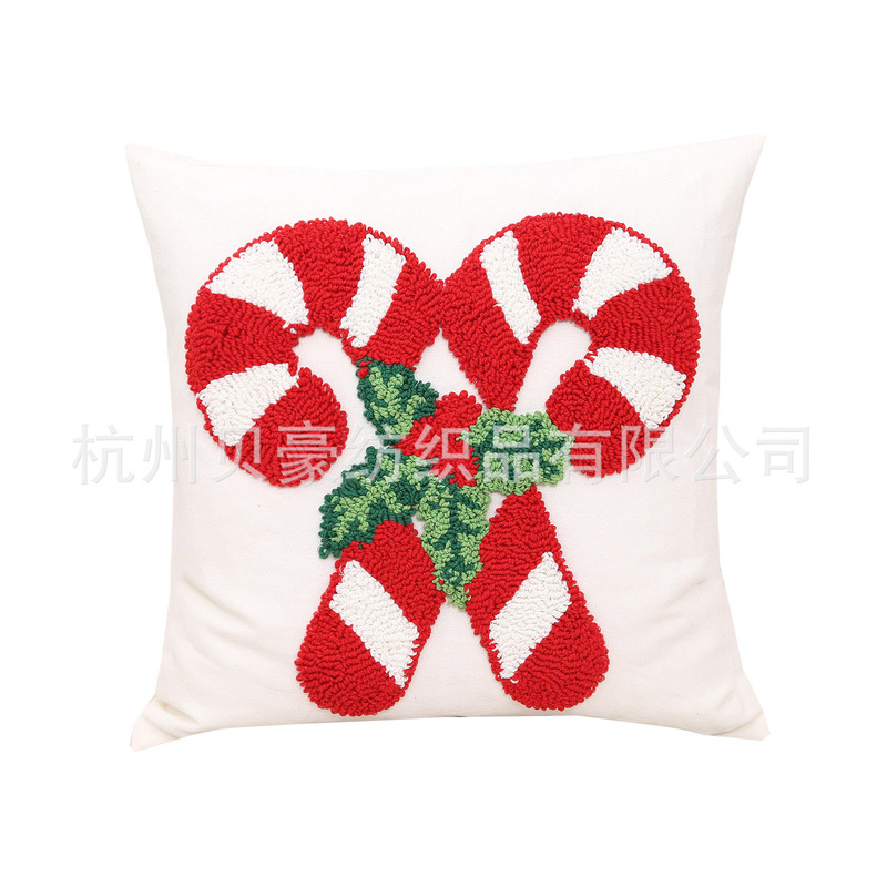 Amazon クリスマス枕クロスボーダーサンタクッションリビングルームソファ刺繍装飾アメリカンホリデー枕カバー|undefined