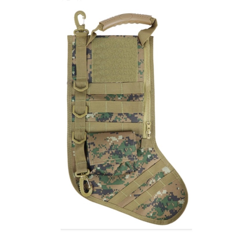 Bolsa de calcetines de Navidad tácticos de montaje MOLLE para exteriores
