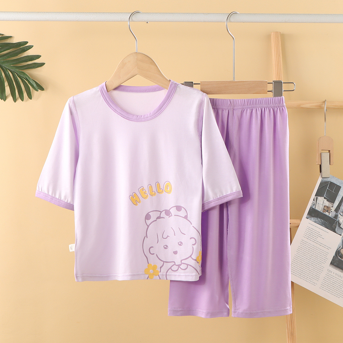 Tencel solid purple girl