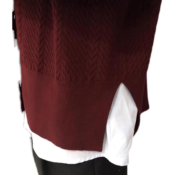Retro Japanese burgundy cardigan
