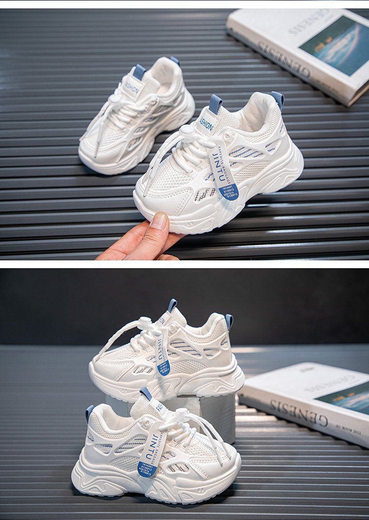 Atmungsaktive Mädchen Sneaker Aus Mesh, Leichte Schulturnschuhe_voghion.com