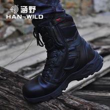 Mens Military Army Boot Genuine Leather Vintage Lace Up跨境