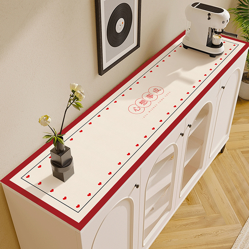 Zapatero gabinete estera de mesa pasillo aparador estera del Gabinete mantel desechable a prueba de aceite impermeable estera de mesa de té TV gabinete estera protectora