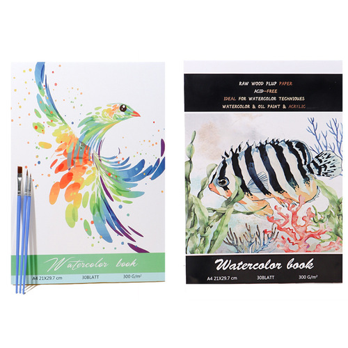 Xile 16k watercolor book 300g watercolor paper 30 sheets medium coarse grain glue bound A4 watercolor gouache illustration