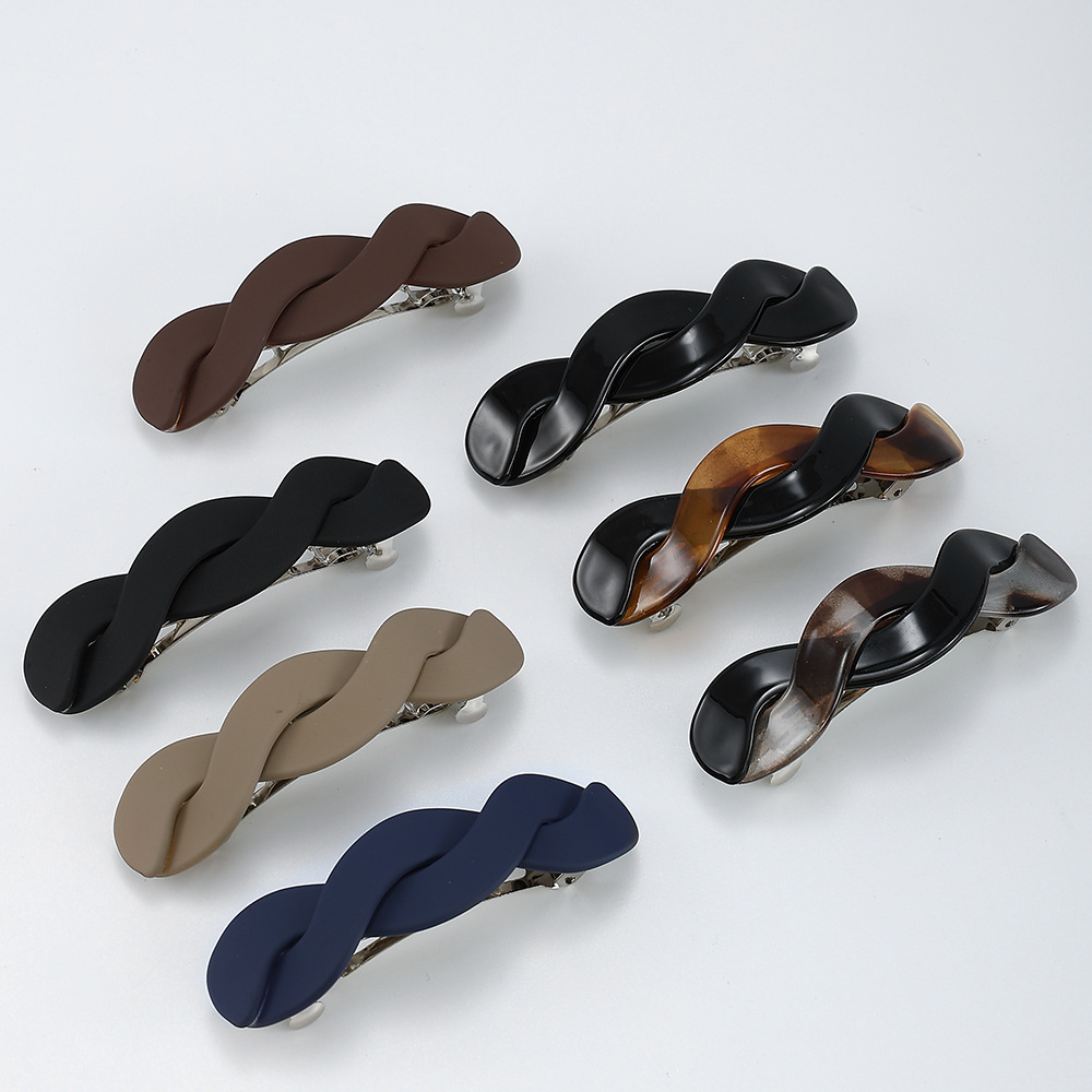 Cross-Border Braided Spring Hair Clip, Hairpin for the Back of the Head, Elegant Hairpin for Updos, Hair Accessory, Artistic Retro Style