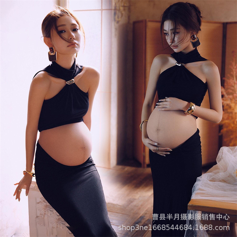 New Style Maternity Photo Shoot Outfits for Photo Studios, French-Style Ambiance Indoor Maternity Photoshoots, Photography at Home