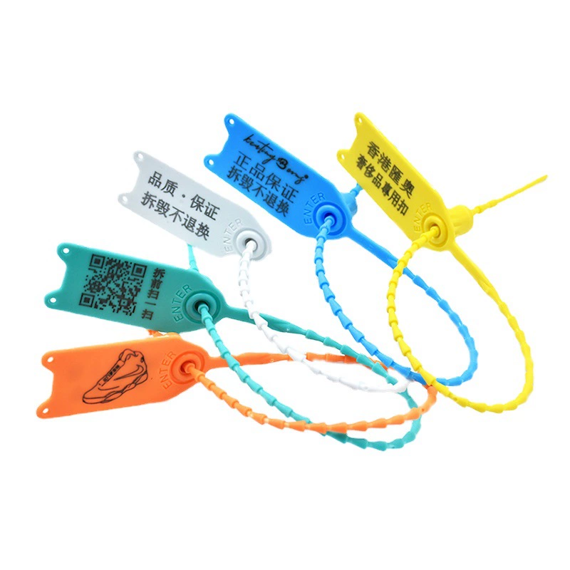 Одноразовая пластиковая сумка для обуви с защитой от кражи, анти-Регулируемая пряжка для сумки, этикетка для защиты от подделок, идентификационная бирка, галстук, предотвращающий разблокировку