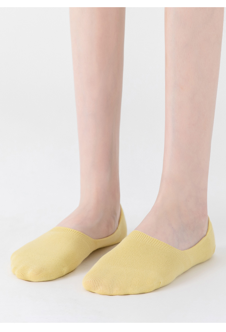Female simple pure color ultra short tube (boat socks) socks