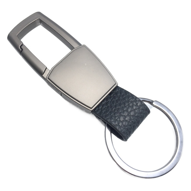 Fashion Gift Car Keychain Men's Waist Lock Keychain Simple Advertising Key Ring Engraving Creative Car Keychain