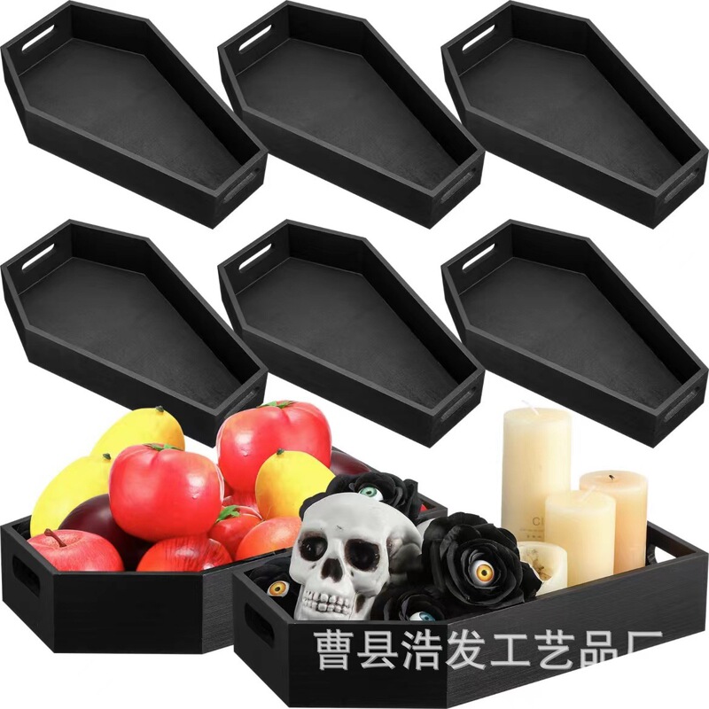 New Wooden Coffin Tray Christmas Decoration Snack Candy Tray Gothic Bathroom Cosmetics Aromatherapy Storage Tray New Wooden Coffin Tray Christmas Decoration Snack Candy Tray Gothic Bathroom Cosmetics Aromatherapy Storage Tray