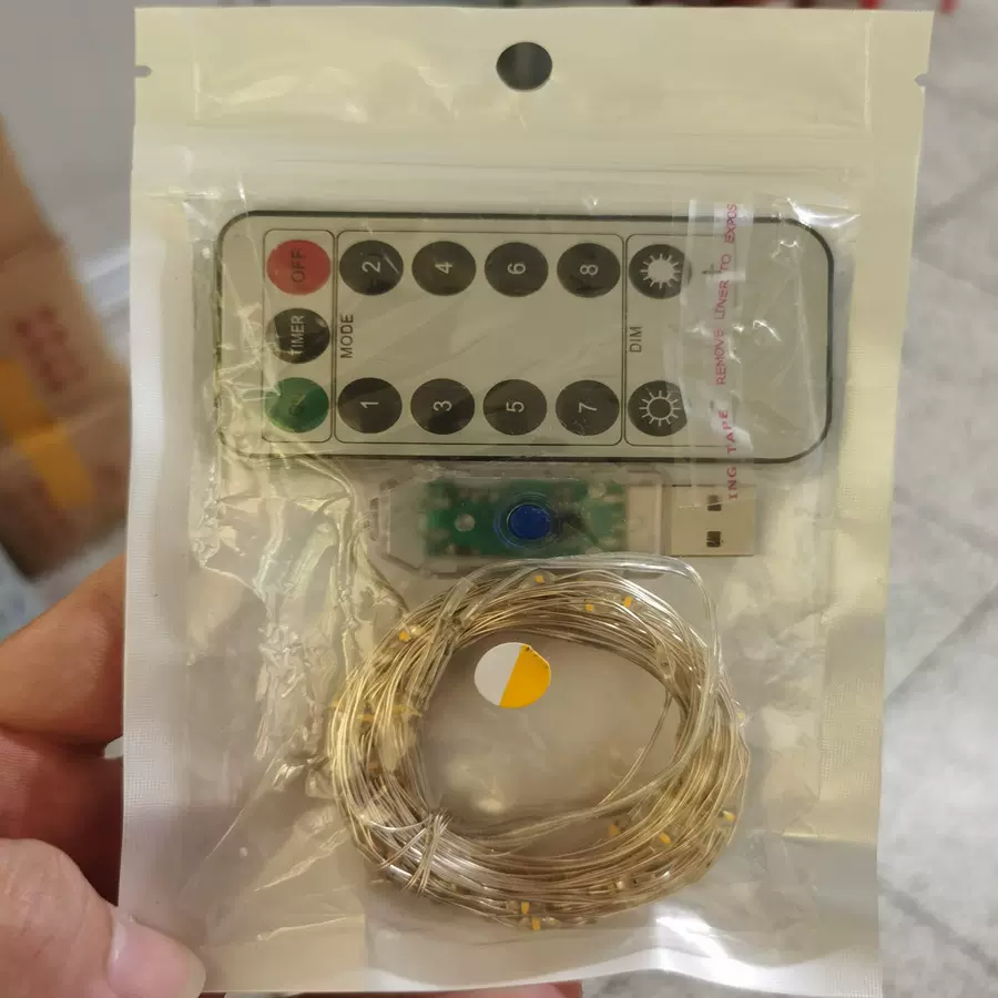 usb遥控8功能铜线灯串ins星星装饰宿舍寝室韩风小清新led铜丝灯串