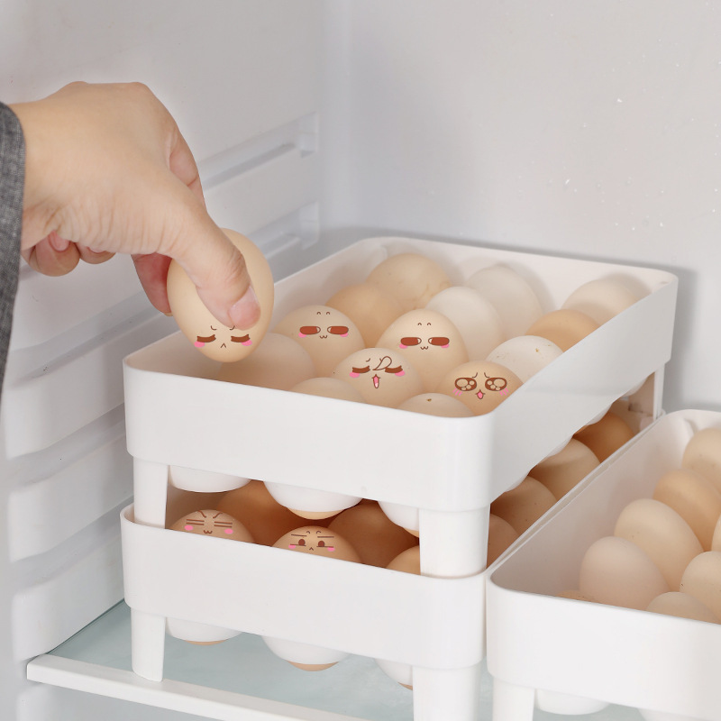 冷蔵庫用の特別な卵収納ボックス、家庭用食品グレードの鮮度保持ボックス、キッチン用の特別な卵ボックス、プラスチック製の卵トレイ、卵ホルダー|undefined