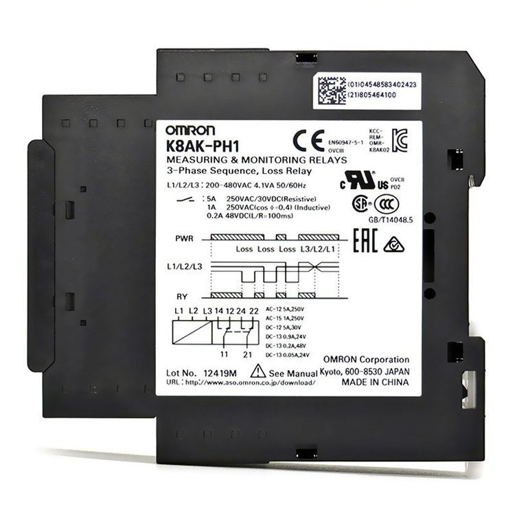 原装OMRON欧姆龙K8DS多功能三相缺相保护器 K8AK-PH1