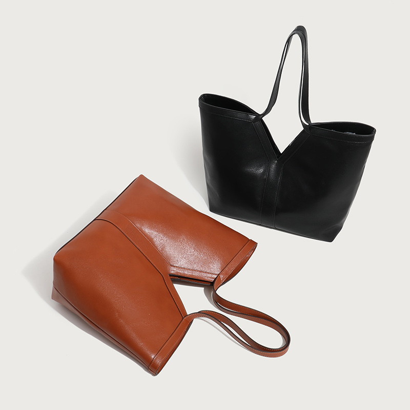 Borse da donna autunno e inverno pu nuova pelle conciata al vegetale grande capacità borsa tinta unita borsa tote borsa a tracolla borsa per mamma e bambino borsa femminile_voghion.com