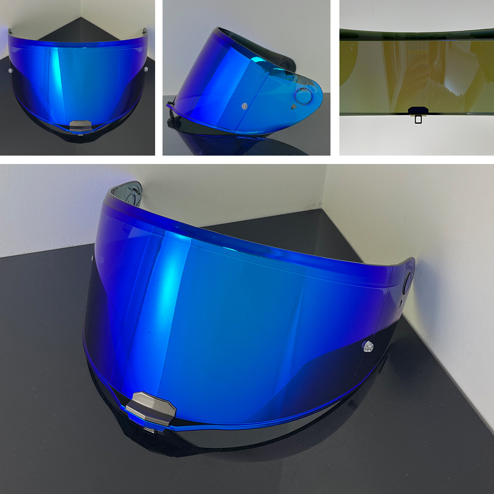 Ff811 Helmet Lens Adapted to Vector Ii, Citation Ii Full-Face Helmet Sunscreen Mirror Electroplating Multi-Color